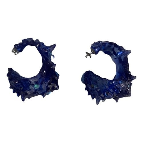 Pre-owned La Manso Earrings In Blue