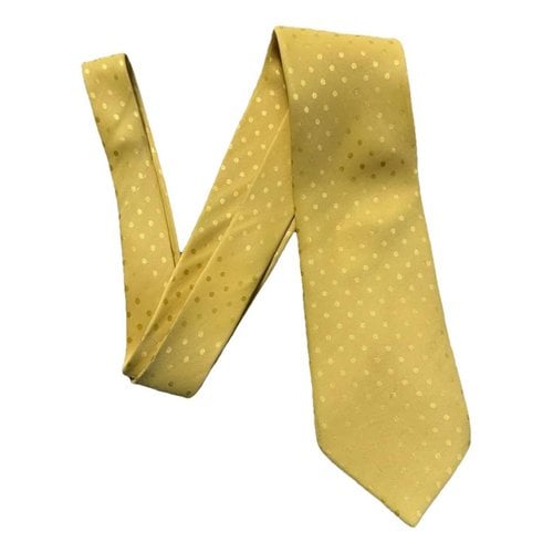 Pre-owned Cerruti 1881 Silk Tie In Yellow