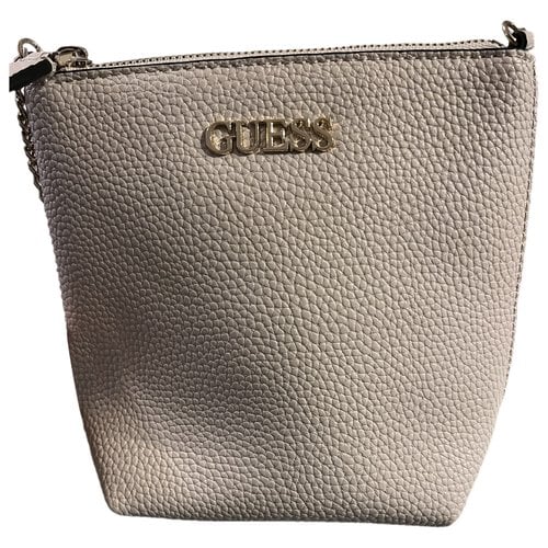 Pre-owned Guess Leather Handbag In Black