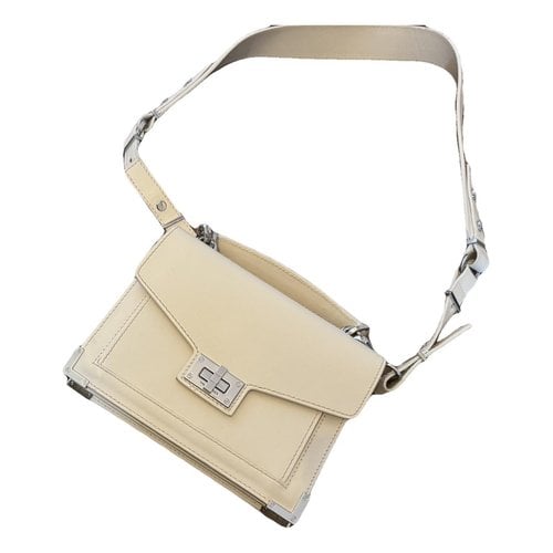 Pre-owned The Kooples Emily Leather Crossbody Bag In White
