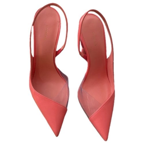 Pre-owned Le Silla Leather Heels In Orange