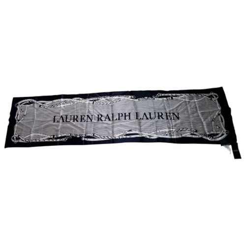 Pre-owned Lauren Ralph Lauren Silk Neckerchief In Blue