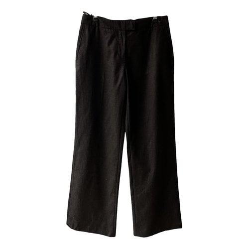 Pre-owned Loro Piana Wool Straight Pants In Brown