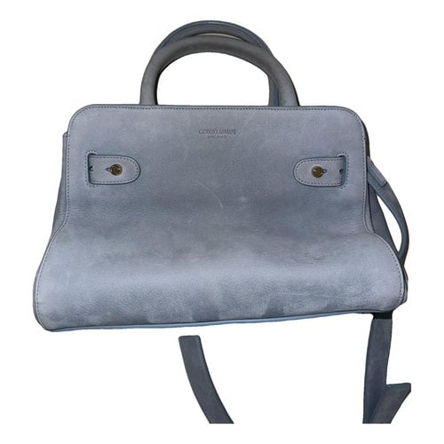 Pre-owned Giorgio Armani Leather Handbag In Blue