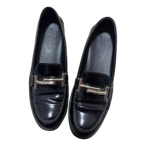 Pre-owned Tod's Leather Mules & Clogs In Black
