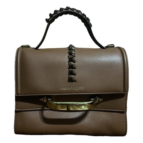 Pre-owned Alexander Mcqueen Pony-style Calfskin Handbag In Brown
