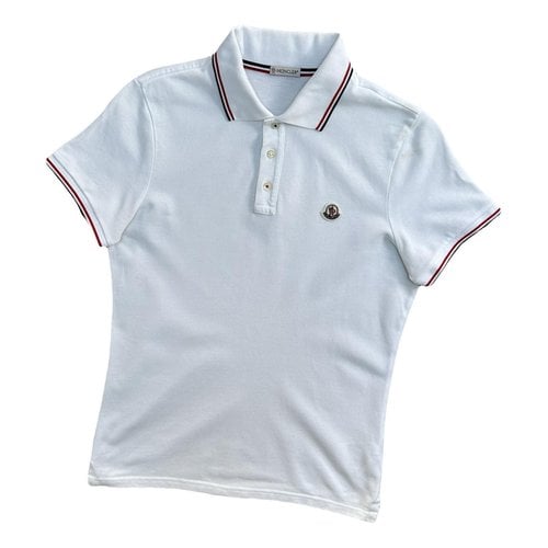 Pre-owned Moncler Polo Shirt In White