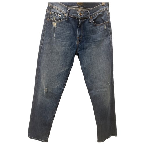 Pre-owned Mother Mboyfriend Jeans In Blue