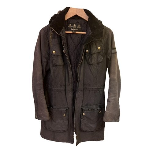 Pre-owned Barbour Leather Jacket In Black
