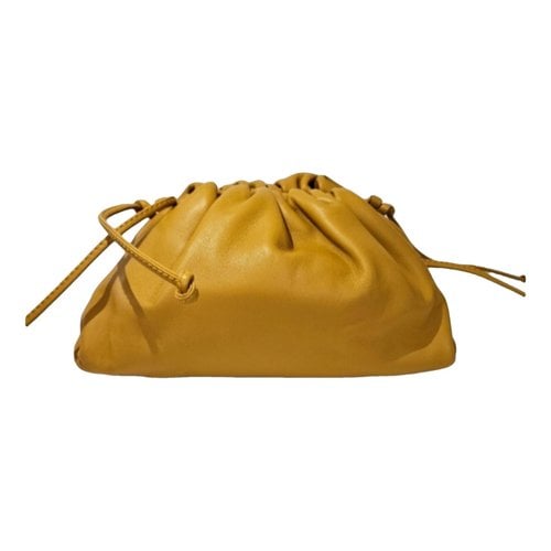 Pre-owned Bottega Veneta Pouch Leather Handbag In Yellow