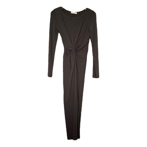 Pre-owned Donna Karan Wool Mid-length Dress In Grey