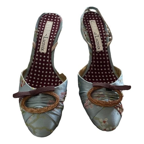 Pre-owned Christian Lacroix Cloth Sandal In Blue