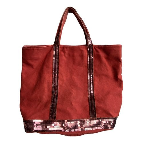 Pre-owned Vanessa Bruno Cabas Tote In Burgundy