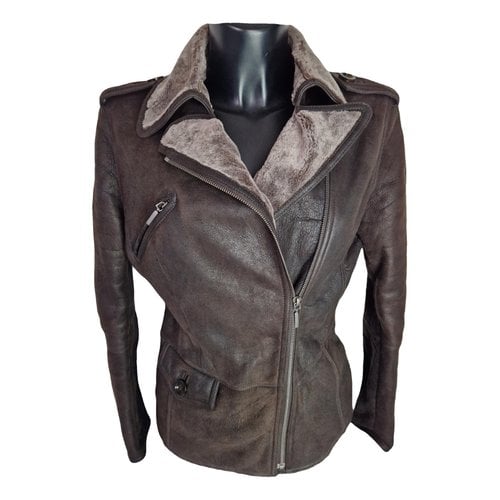 Pre-owned Philosophy Di Alberta Ferretti Leather Jacket In Brown