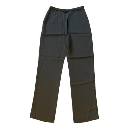 Pre-owned Valentino Straight Pants In Green