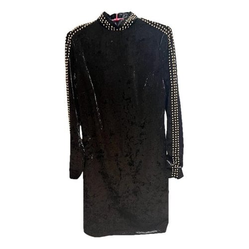 Pre-owned Marciano Velvet Mid-length Dress In Black