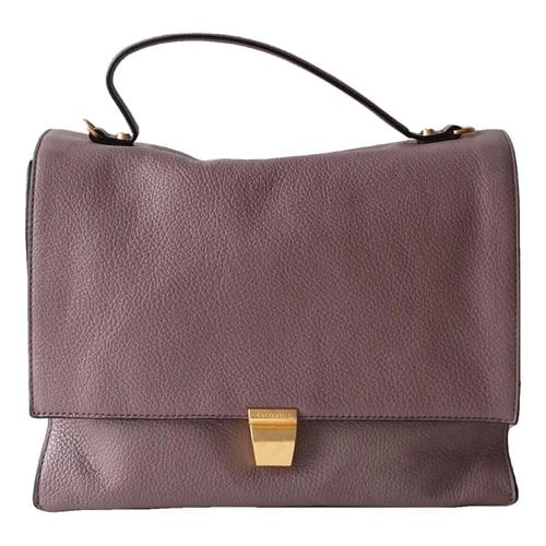 Pre-owned Coccinelle Leather Satchel In Purple
