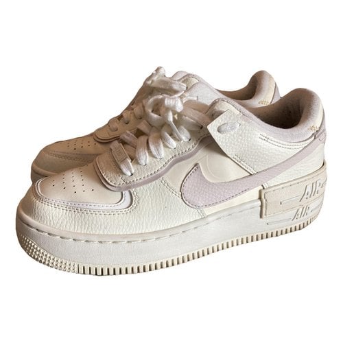 Pre-owned Nike Air Force 1 Leather Trainers In Other
