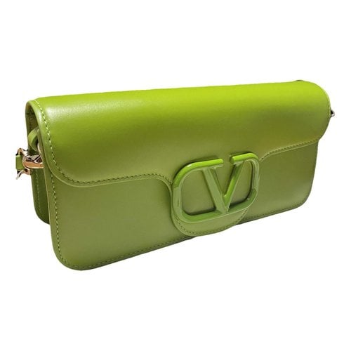 Pre-owned Valentino Garavani Loco Leather Handbag In Green