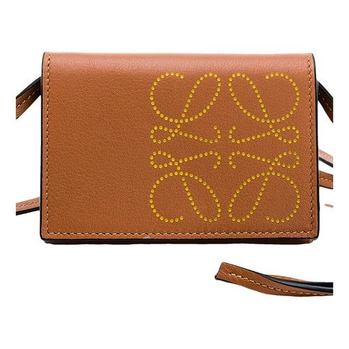 Pre-owned Loewe Puzzle Leather Mini Bag In Brown