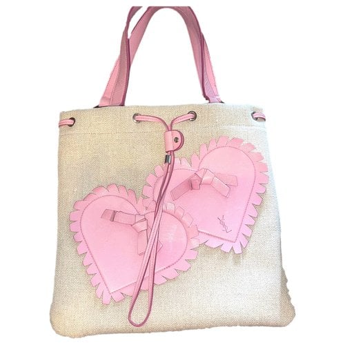 Pre-owned Saint Laurent Cloth Handbag In Pink