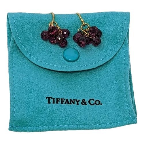 Pre-owned Tiffany & Co Yellow Gold Earrings In Purple