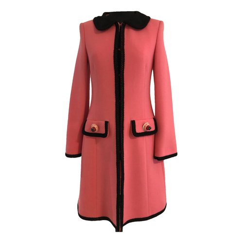 Pre-owned Moschino Coat In Pink