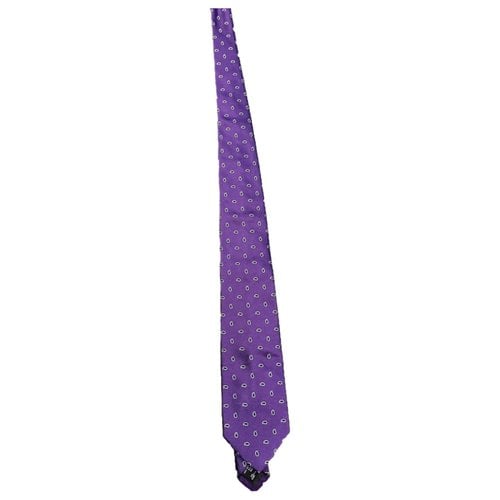 Pre-owned Les Copains Silk Tie In Purple