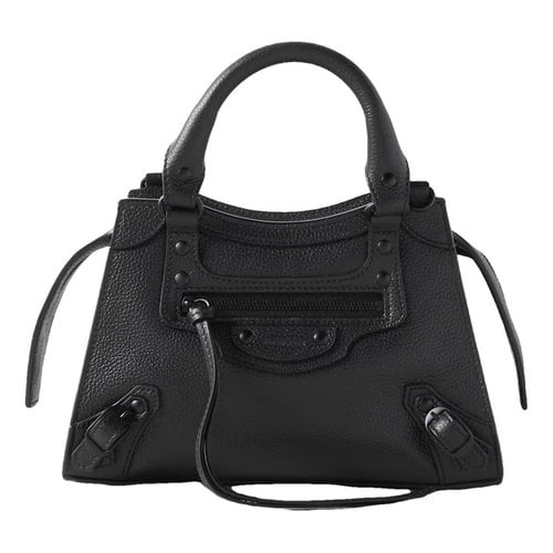 Pre-owned Balenciaga City Leather Mini Bag In Black