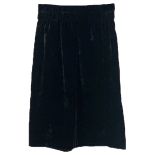 Pre-owned Jcrew Velvet Mid-length Skirt In Black