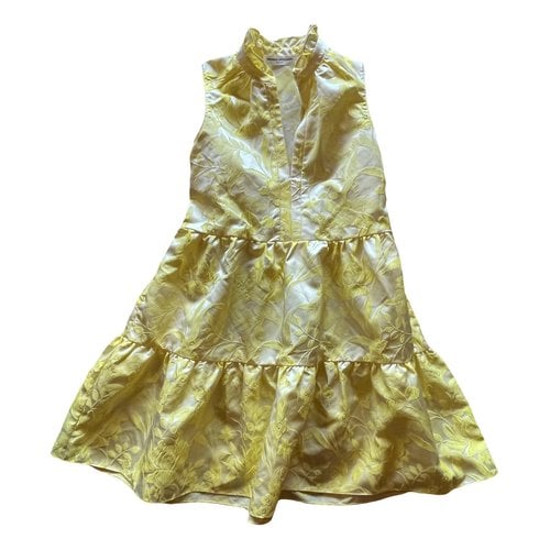 Pre-owned Amanda Uprichard Mini Dress In Yellow