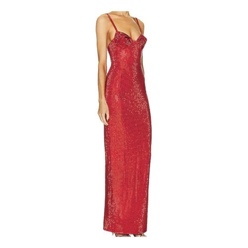 Pre-owned Area Maxi Dress In Red