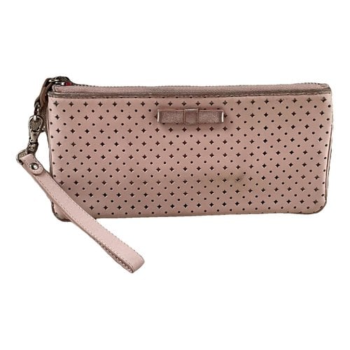 Pre-owned Anteprima Leather Clutch Bag In Beige