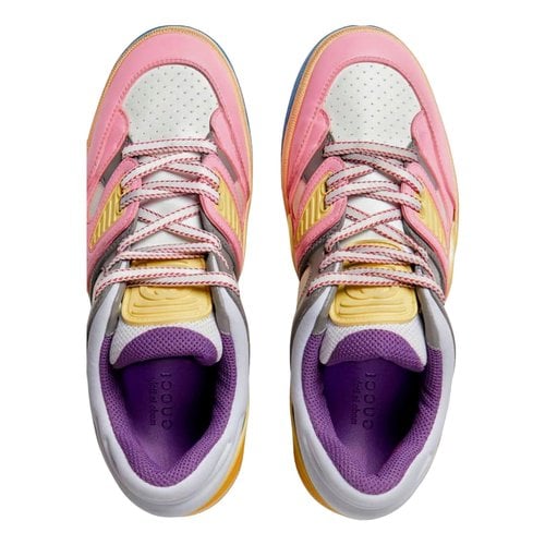 Pre-owned Gucci Screener Leather Trainers In Multicolour