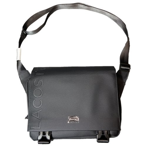 Pre-owned Lacoste Leather Bag In Black