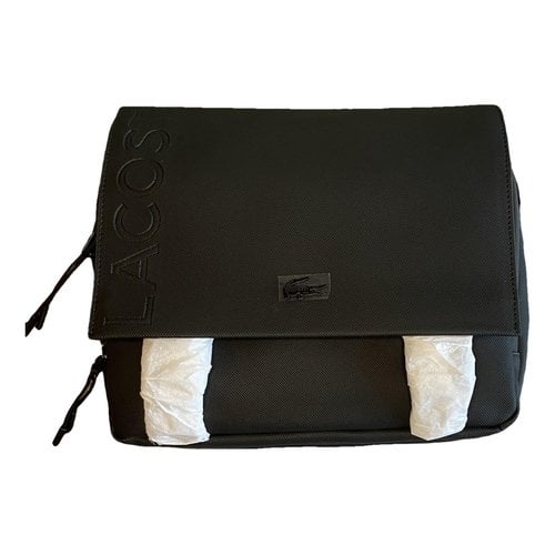 Pre-owned Lacoste Leather Bag In Black