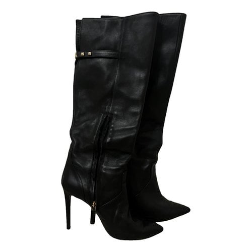 Pre-owned Patrizia Pepe Leather Boots In Black
