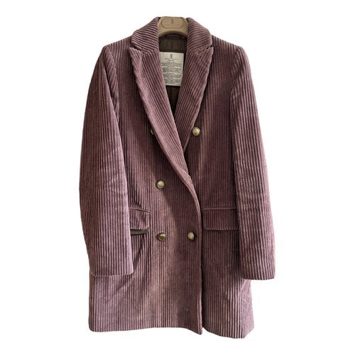 Pre-owned Brunello Cucinelli Coat In Purple