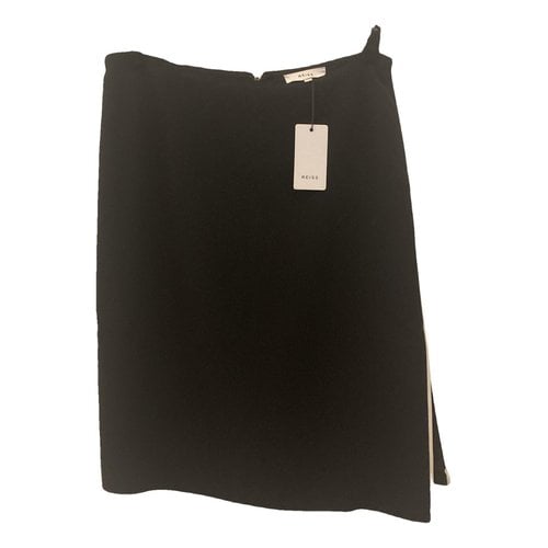 Pre-owned Reiss Mid-length Skirt In Black