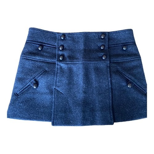 Pre-owned Isabel Marant Wool Mini Skirt In Anthracite