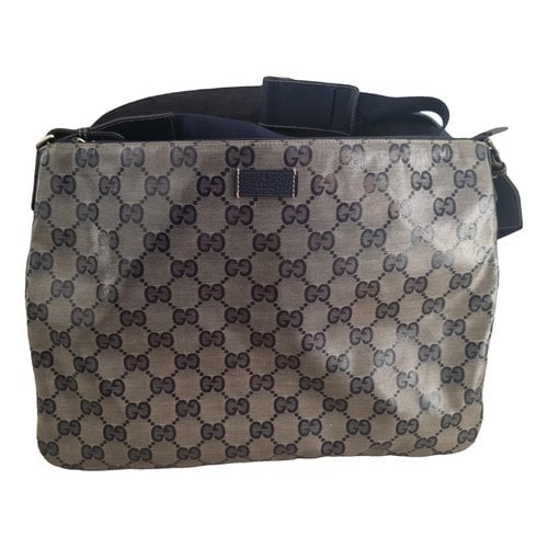 Pre-owned Gucci Leather Satchel In Blue