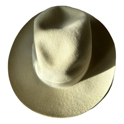 Pre-owned Borsalino Wool Panama In White