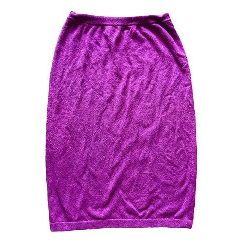 Pre-owned Krizia Wool Mid-length Skirt In Pink