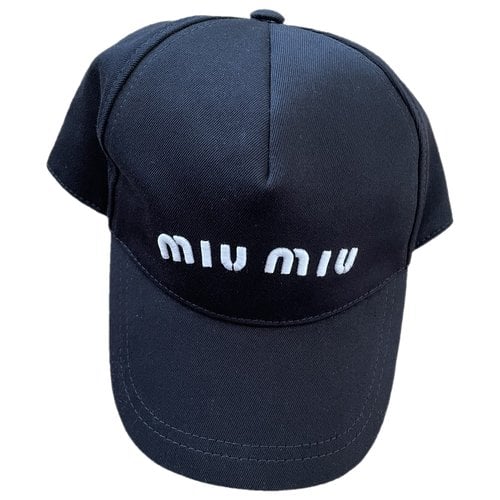 Pre-owned Miu Miu Cap In Black