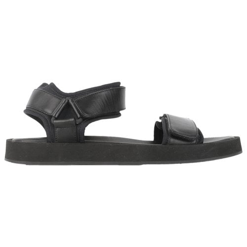 Pre-owned The Row Leather Sandal In Black
