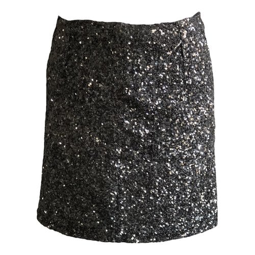 Pre-owned Paul & Joe Glitter Mini Skirt In Silver