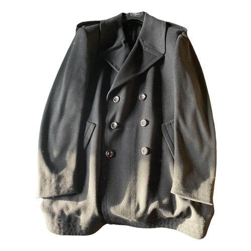 Pre-owned Gucci Wool Coat In Black