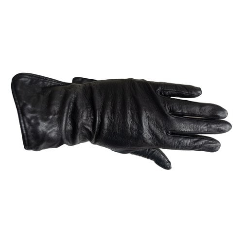 Pre-owned Burberry Leather Gloves In Black