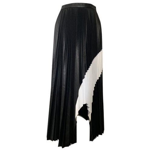 Pre-owned Proenza Schouler Leather Mid-length Skirt In Black