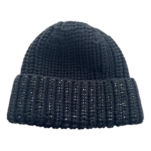 Pre-owned Ermanno Scervino Wool Beanie In Black